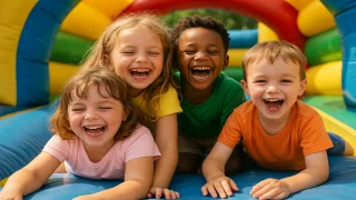 10 lustige Spiele für die Hüpfburg